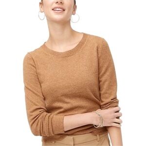 J. Crew (Mercantile) Soft brown Cotton-wool blend Teddie classy Crewneck sweater